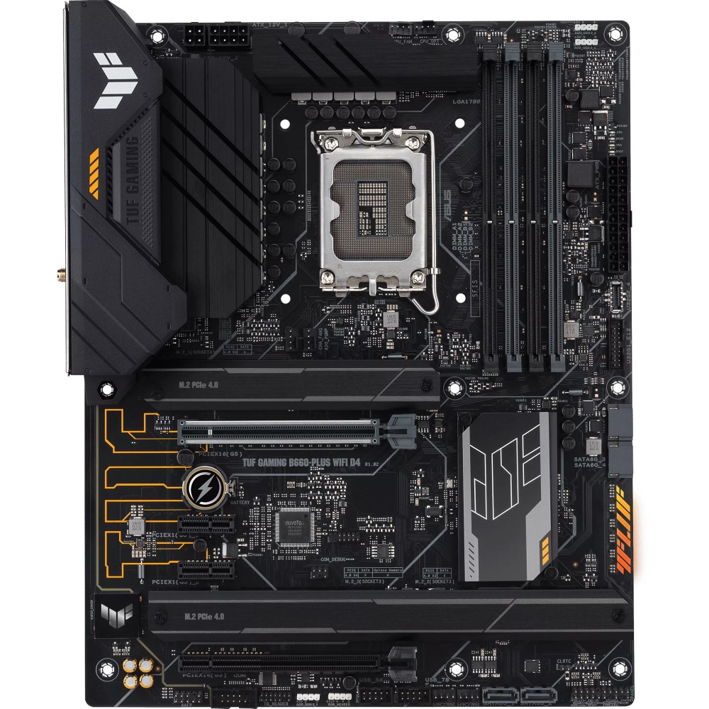 Материнская плата ASUS TUF GAMING B660-PLUS WIFI D4, LGA 1700, Intel B660, 4xDDR4, 4xSATA, 3xM.2, 1x