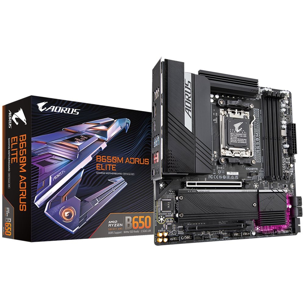 Материнская плата Gigabyte OEM B650M AORUS ELITE, Socket AM5, AMD B650, 4xDDR5-5200, HDMI+DP, 2xPCI-