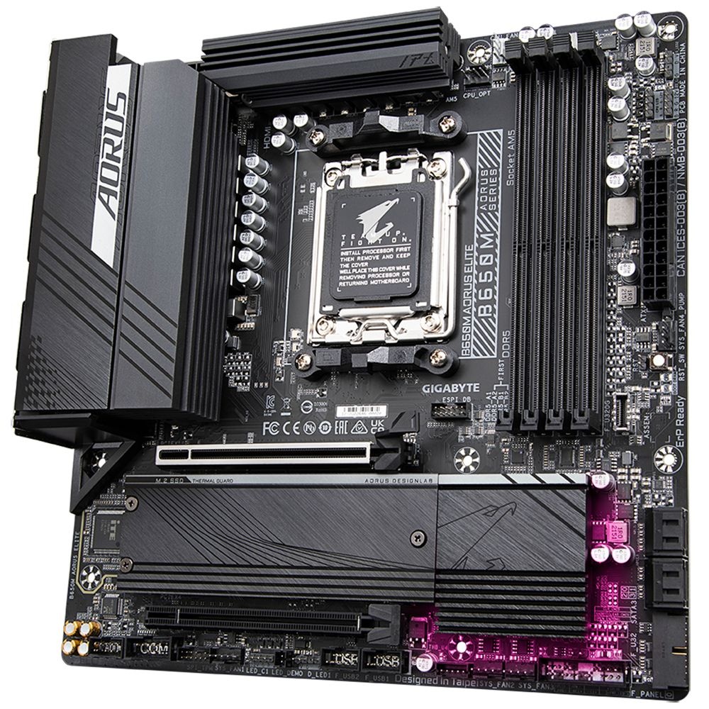 Материнская плата Gigabyte OEM B650M AORUS ELITE, Socket AM5, AMD B650, 4xDDR5-5200, HDMI+DP, 2xPCI-