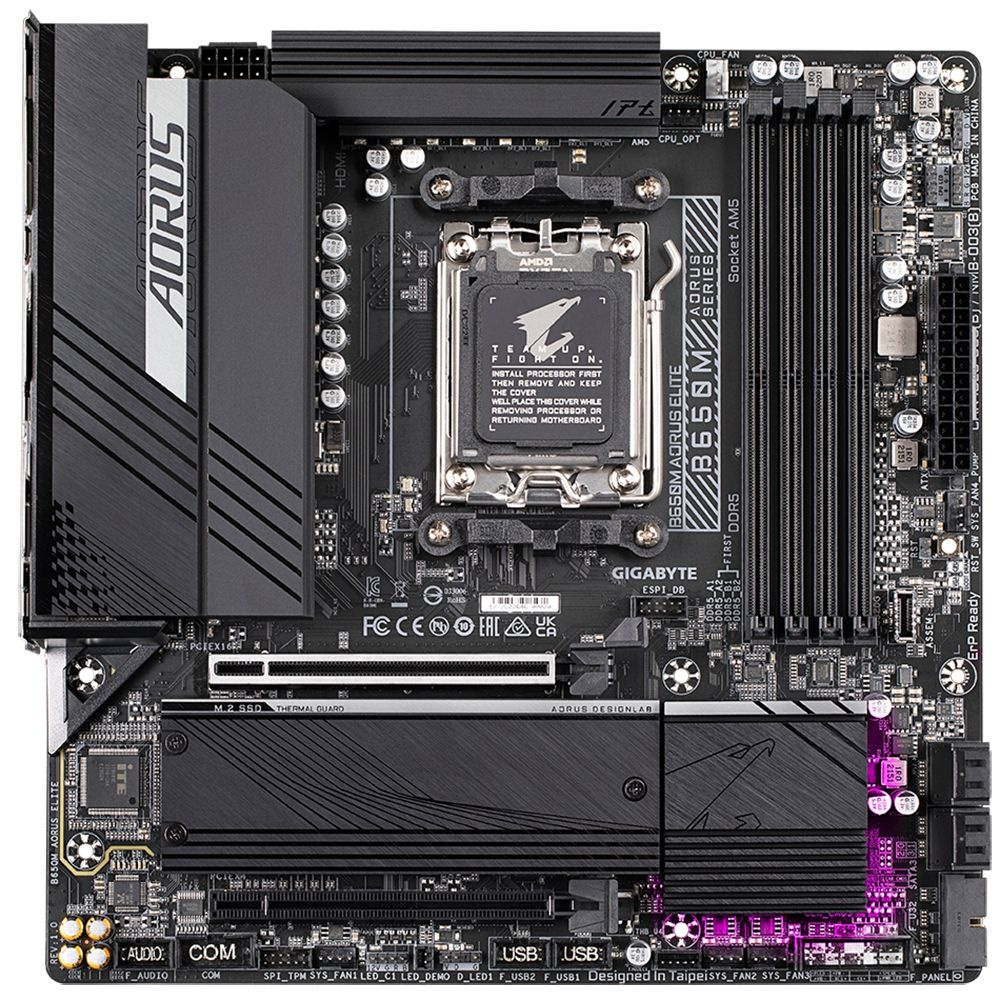 Материнская плата Gigabyte OEM B650M AORUS ELITE, Socket AM5, AMD B650, 4xDDR5-5200, HDMI+DP, 2xPCI-