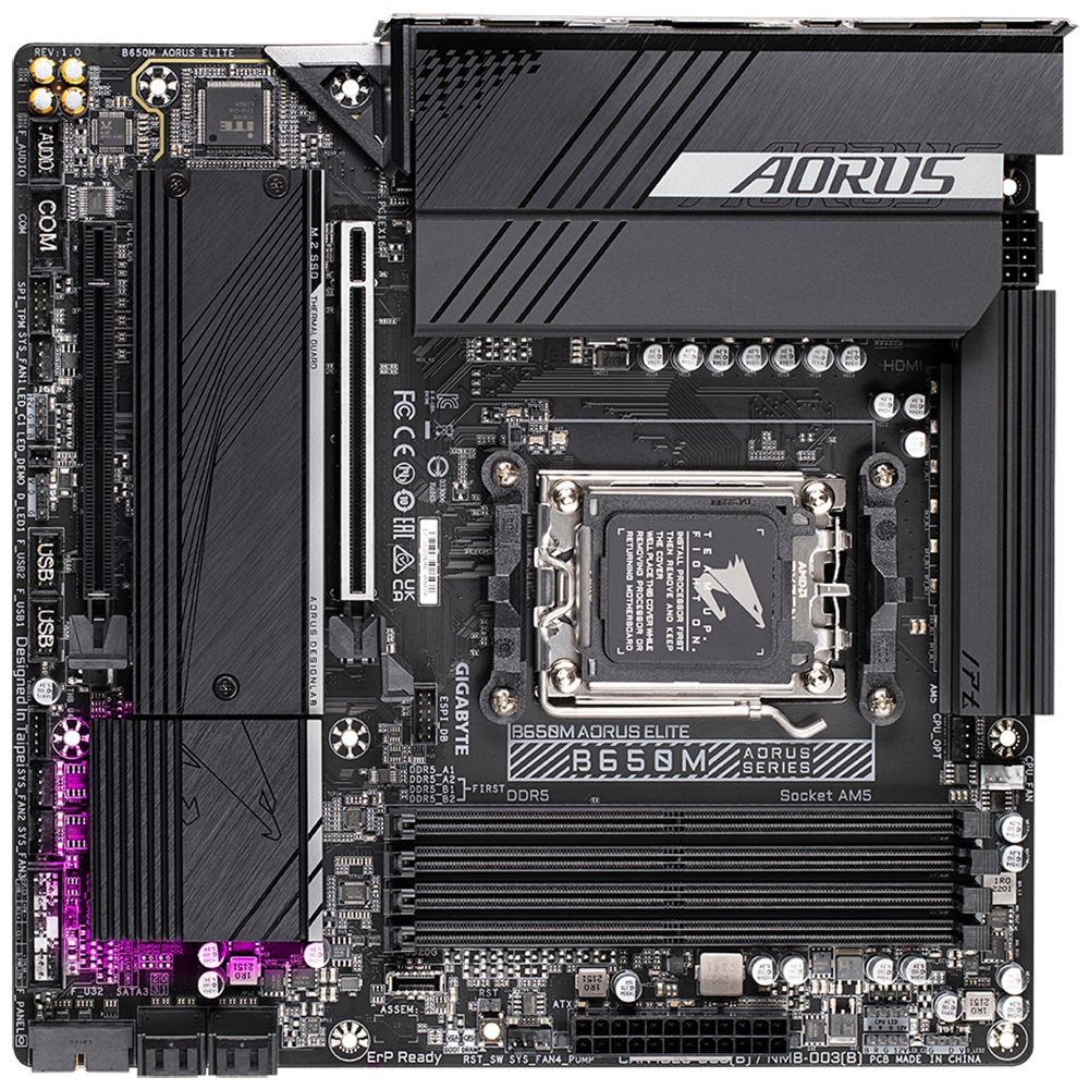 Материнская плата Gigabyte OEM B650M AORUS ELITE, Socket AM5, AMD B650, 4xDDR5-5200, HDMI+DP, 2xPCI-