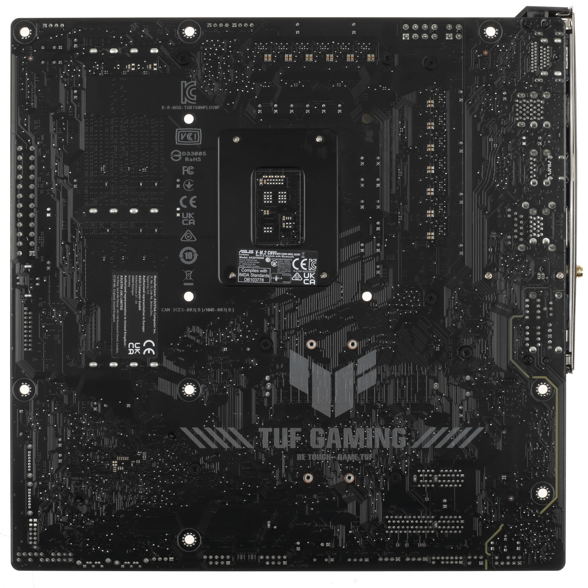 Материнская плата ASUS TUF GAMING B760M-PLUS WIFI, LGA 1700, Intel B760, 4xDDR5, 4xSATA, 2xM.2, 1xPC