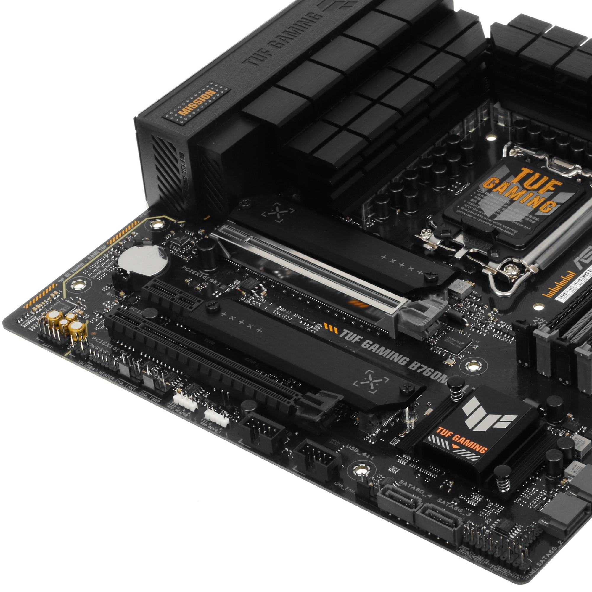 Материнская плата ASUS TUF GAMING B760M-PLUS WIFI, LGA 1700, Intel B760, 4xDDR5, 4xSATA, 2xM.2, 1xPC