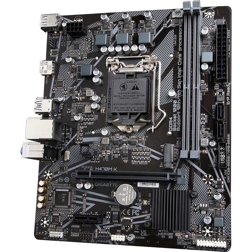 Материнская плата Gigabyte OEM H470M K, Socket 1200, Intel®H470, 2xDDR4-2333, HDMI, 1xPCI-Ex16, 1xPC
