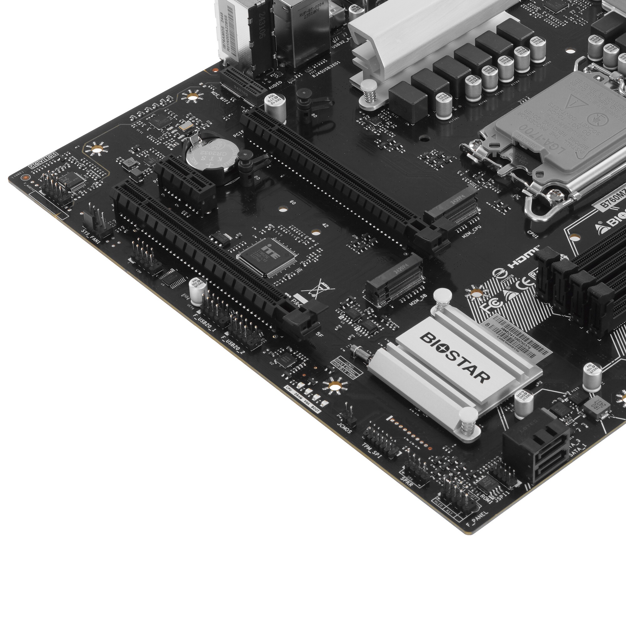 Материнская плата Biostar B760MZ-E PRO, LGA 1700, Intel B760, 4xDDR5, 4xSATA, 2xM.2, 1xPCIe 4.0 x16,