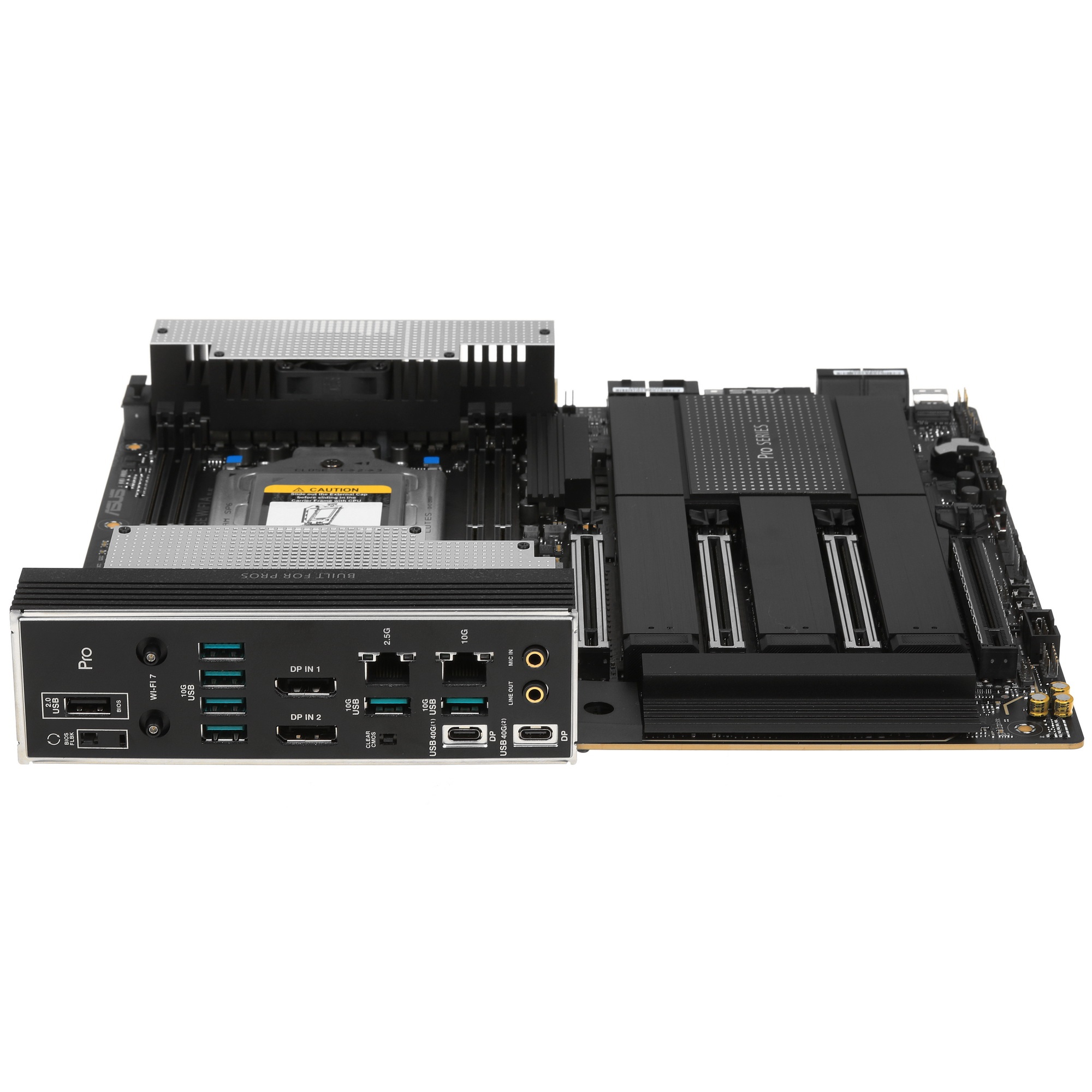 Материнская плата ASUS PRO WS TRX50-SAGE WIFI A, AMD TRX50, 4*DDR5, 4*SATA, 3*M.2, 2 x SlimSAS, 6*US