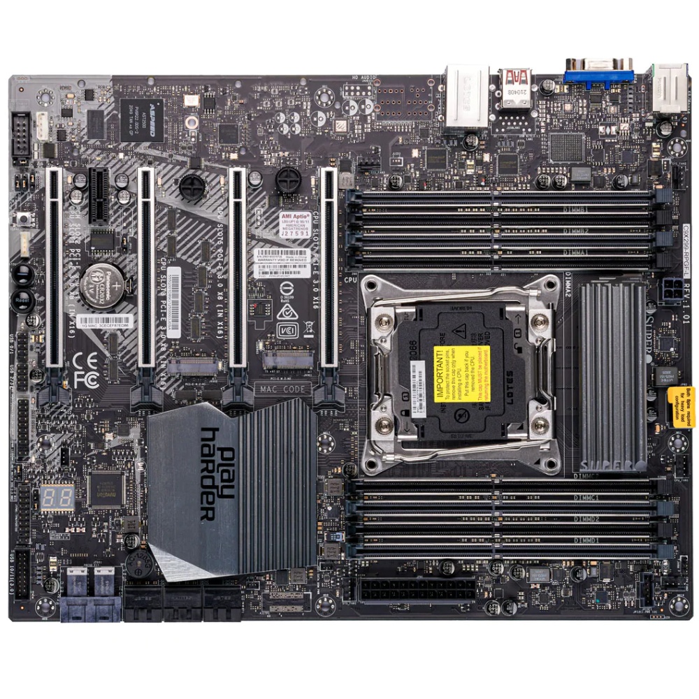 Серверная материнская плата Supermicro MBD-C9X299-RPGF-L-B, сокет LGA 2066, 8xDDR4, 4xPCIe 3.0 x16,