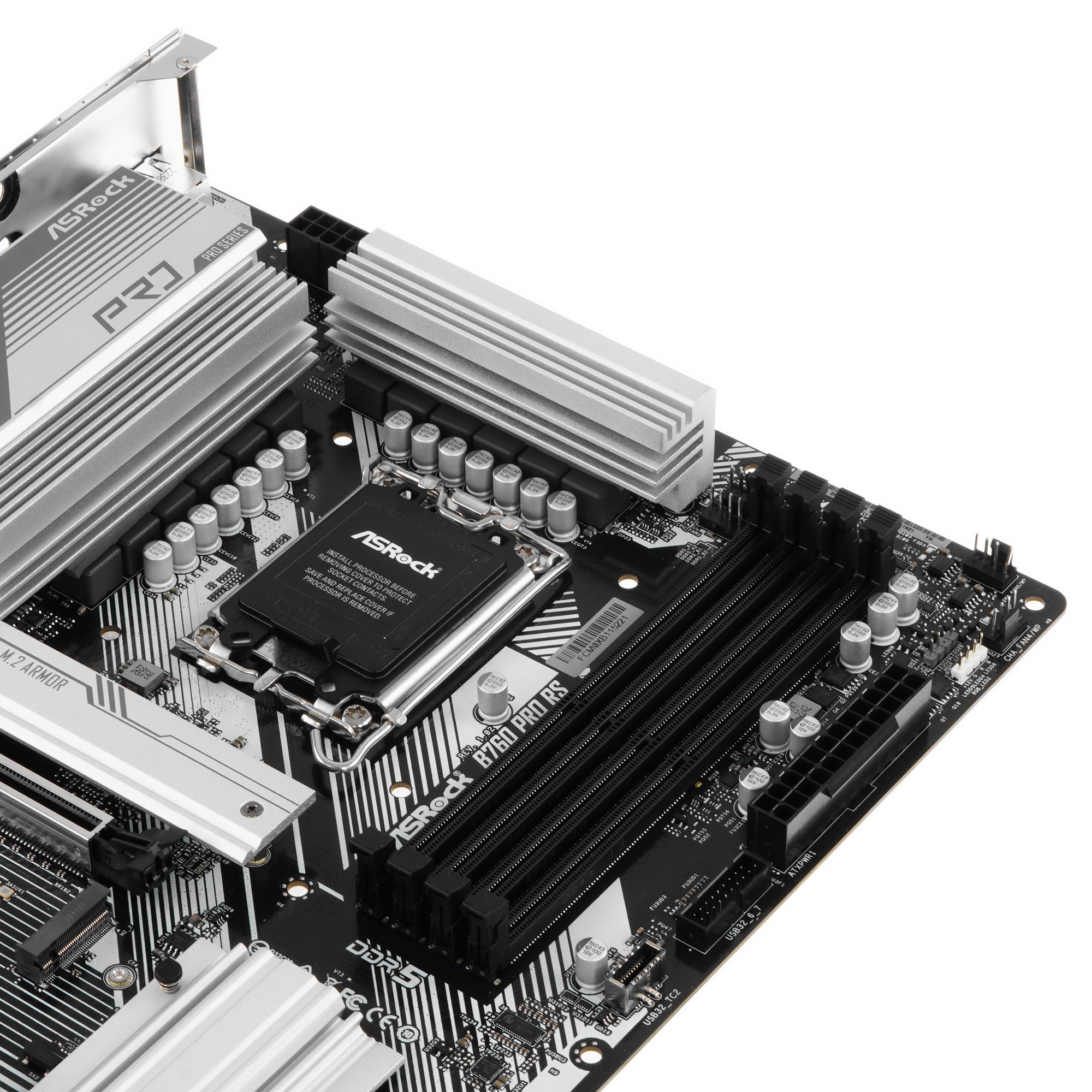 Материнская плата ASRock B760 Pro RS, LGA 1700, Intel B760, 4xDDR5, 4xSATA, 3xM.2, 1xPCI-E 5.0 x16,