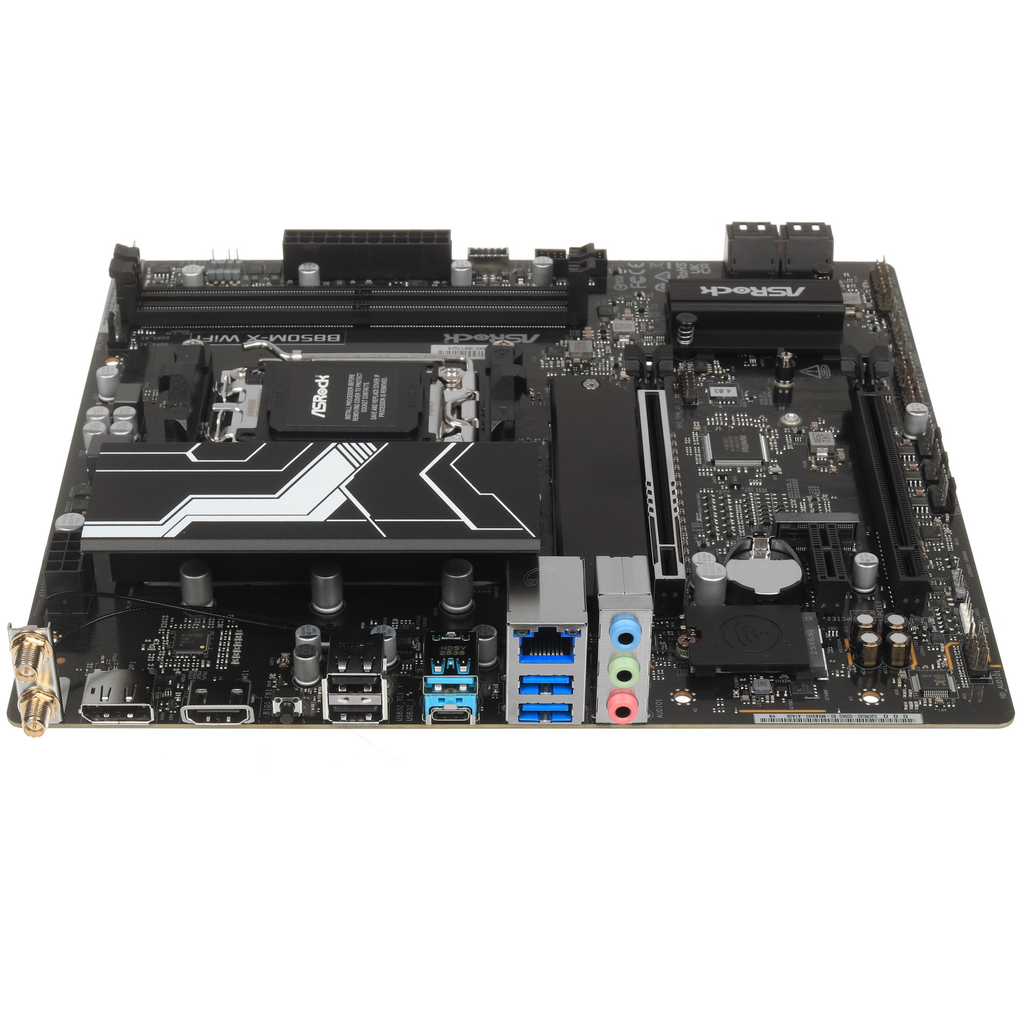 Материнская плата ASROCK B850M-X WIFI R2.0, AM5, B850, 2*DDR5, 4*SATA, 2*M.2, 2*USB 2.0, 3*USB 3.2,