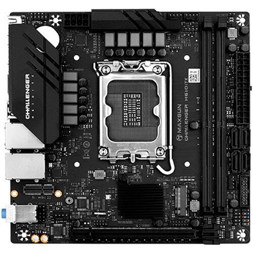 Материнская плата Maxsun Challenger H610ITX 2LAN, LGA 1700, Intel H610, 2xDDR4, 4xSATA, 2xM.2, 1xPCI