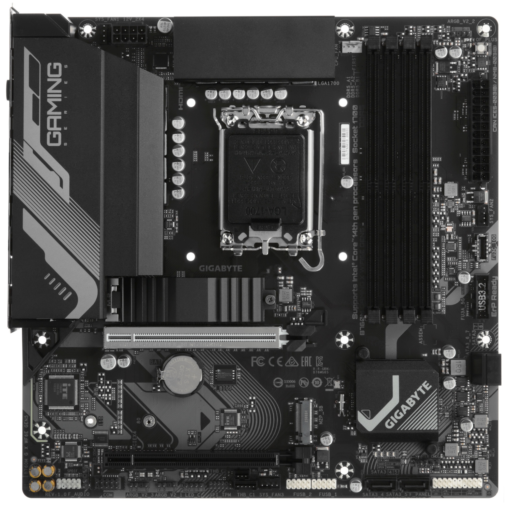 Материнская плата Gigabyte B760M GAMING X WIFI6E GEN5, RTL