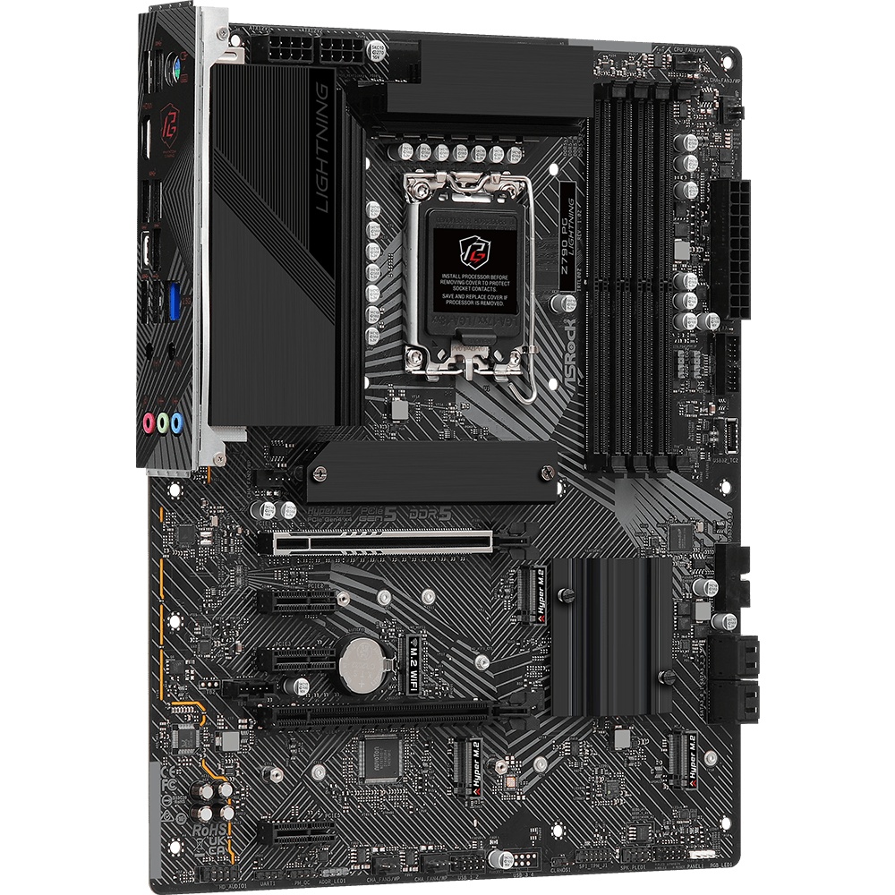 Материнская плата ASRock Z790 PG Lightning, LGA 1700, Intel Z790, 4xDDR5, 4xSATA, 4xM.2, 1xPCI-E 5.0