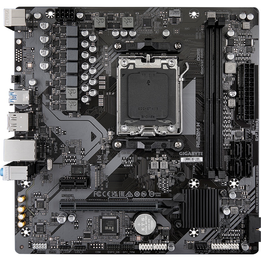 Материнская плата Gigabyte OEM A620M H, Socket AM5, AMD A620, 2xDDR5-5200, HDMI+DP, 1xPCI-Ex16, 1xPC