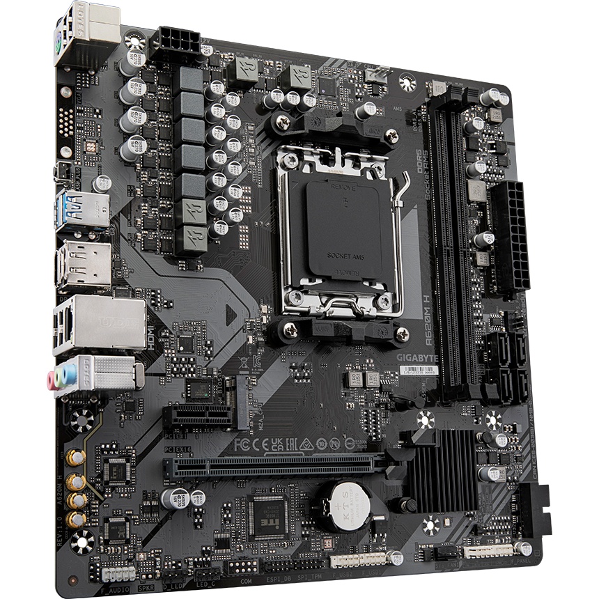 Материнская плата Gigabyte OEM A620M H, Socket AM5, AMD A620, 2xDDR5-5200, HDMI+DP, 1xPCI-Ex16, 1xPC