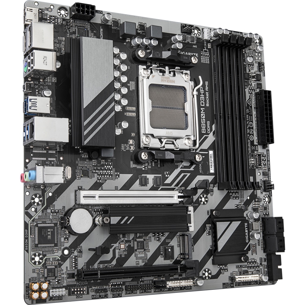 Материнская плата Gigabyte OEM B850M D3HP, Socket AM5, AMD B850, 4xDDR5-5200, HDMI+DP+DP, 2xPCI-Ex16