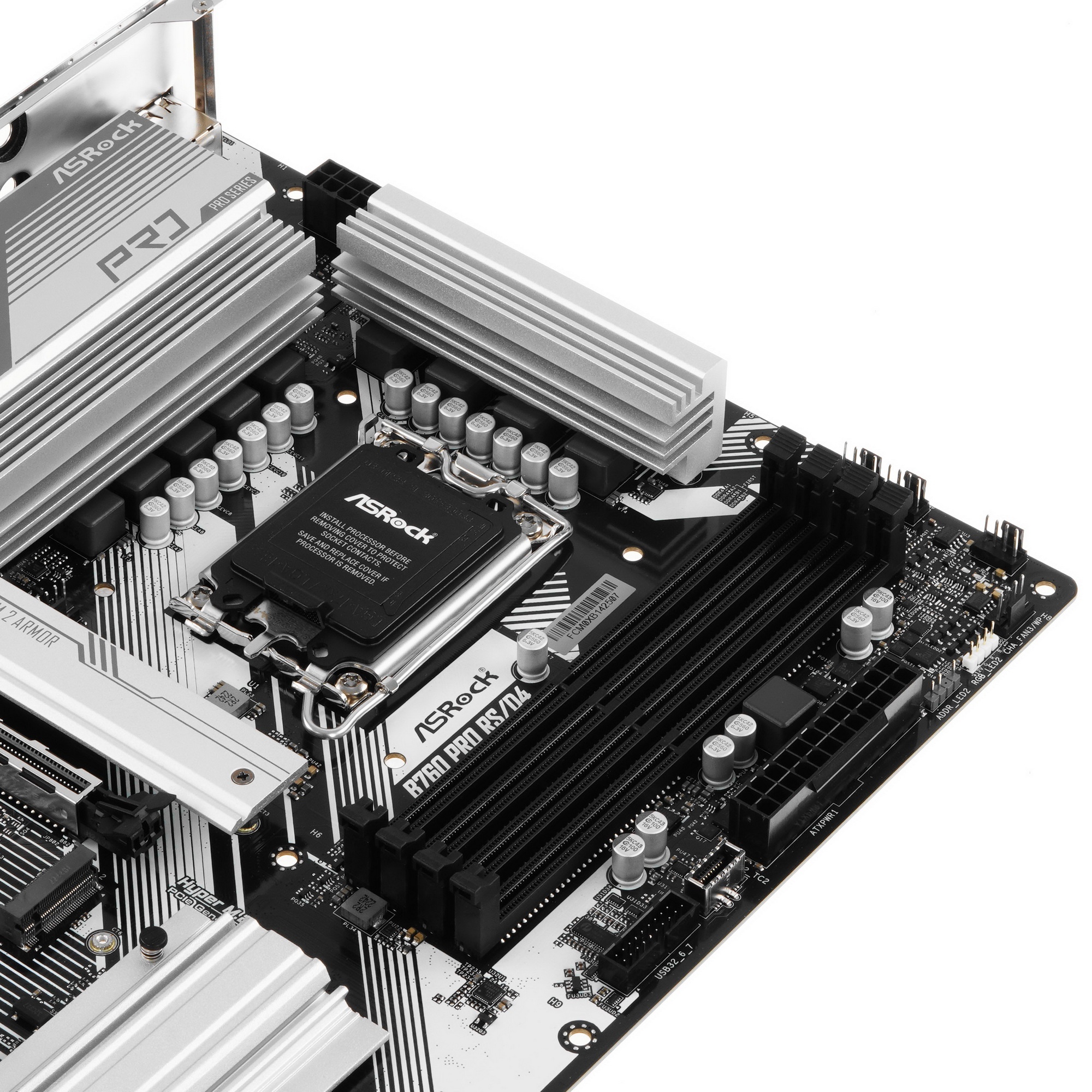 Материнская плата ASRock B760 Pro RS/D4, LGA 1700, Intel B760, 4xDDR4, 4xSATA, 3xM.2, 1xPCI-E 4.0 x1