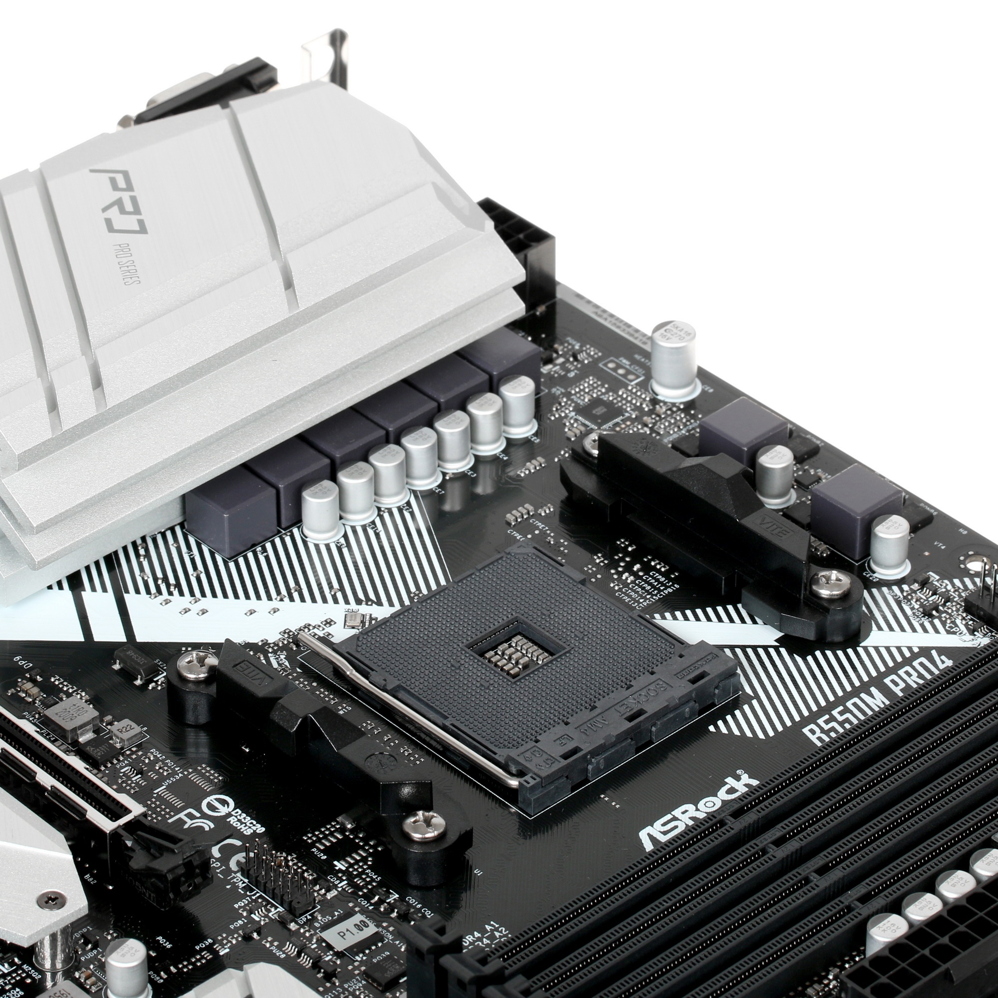 Материнская плата ASRock B550M Pro4, AM4, AMD B550, 4xDDR4, 6xSATA, 2xM.2, 1xPCI-E 3.0 x16, 1xPCI-E