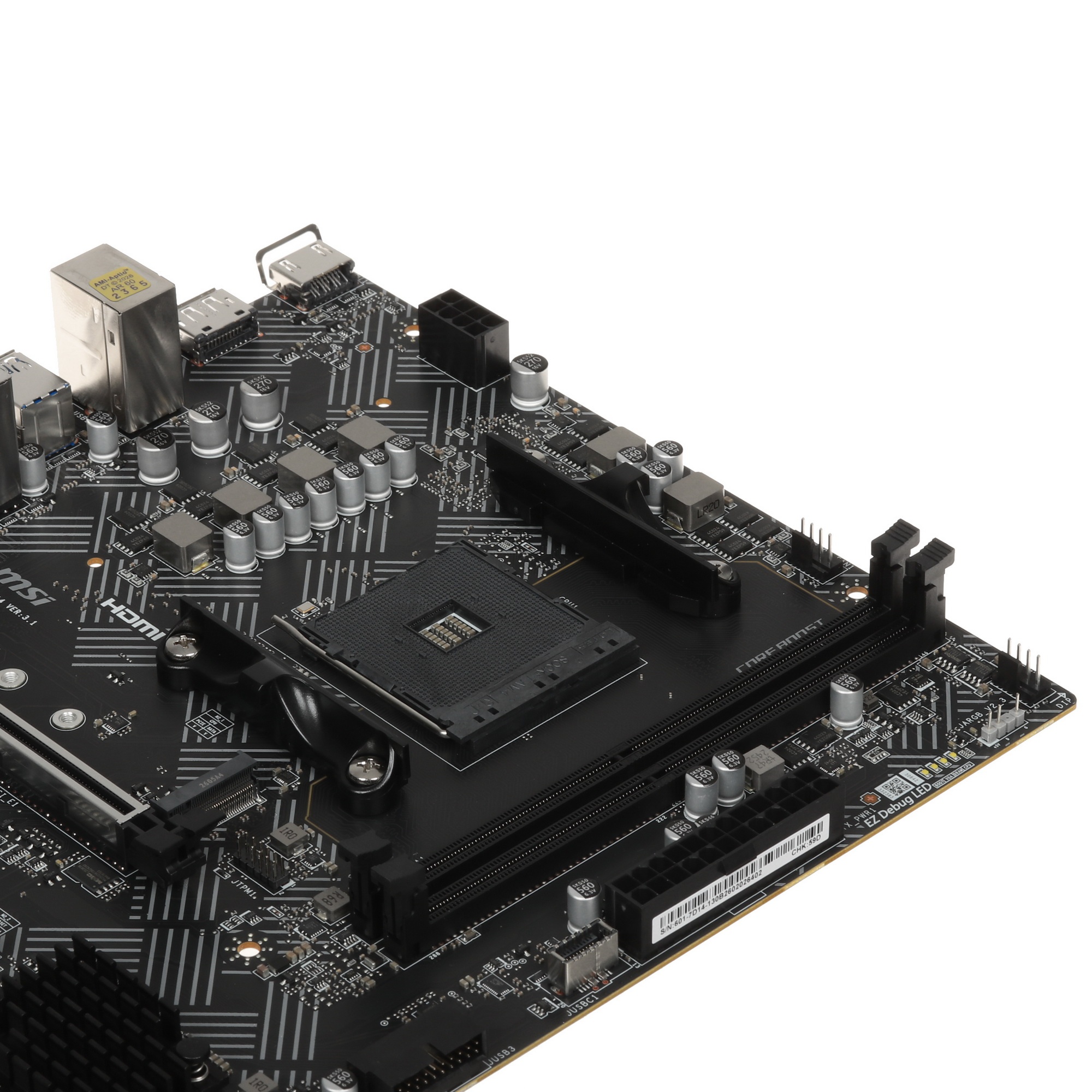 Материнская плата MSI PRO B550M-B Soc-AM4 AMD B550 2xDDR4 mATX AC`97 8ch(7.1) GbLAN RAID+HDMI+DP