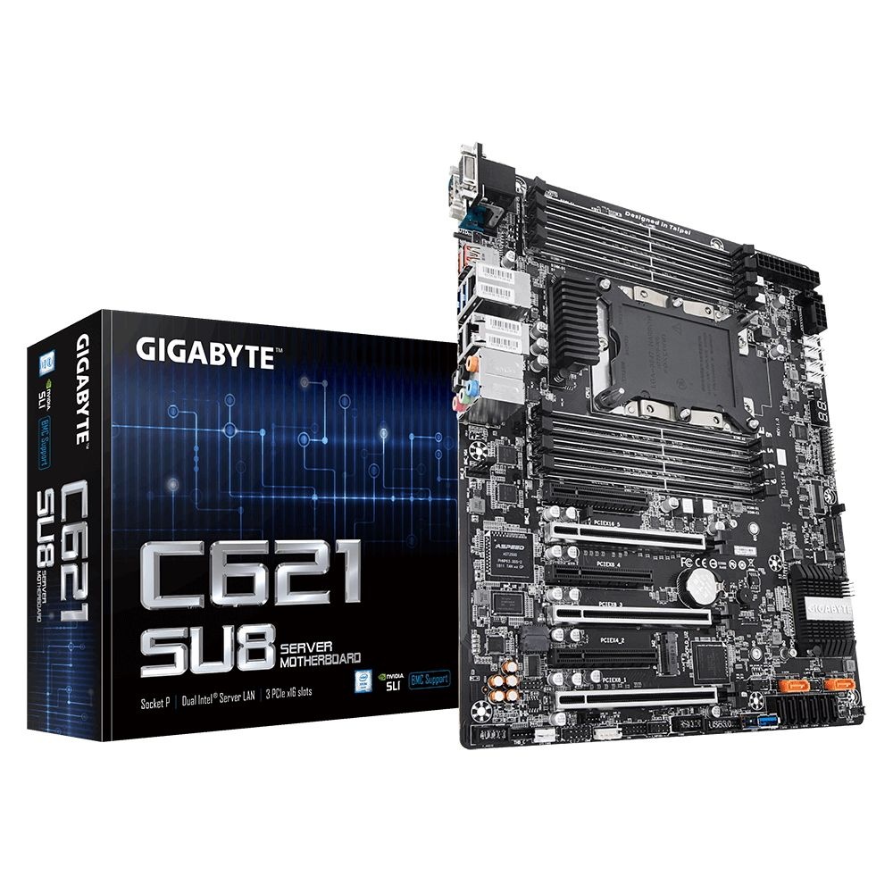 Материнская плата GA-C621-SU8 Intel C621 motherboard with LGA 3647 Socket P, 6-Channel DDR4 RDIMM/LR