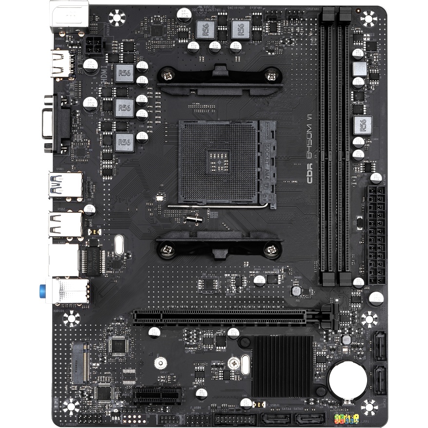 Материнская плата CBR B550M Chipset B550, Socket AM4, 2*DDR4, mATX, DP+HDMI, 1*PCIEx16,1*PCIEx1,1*M.
