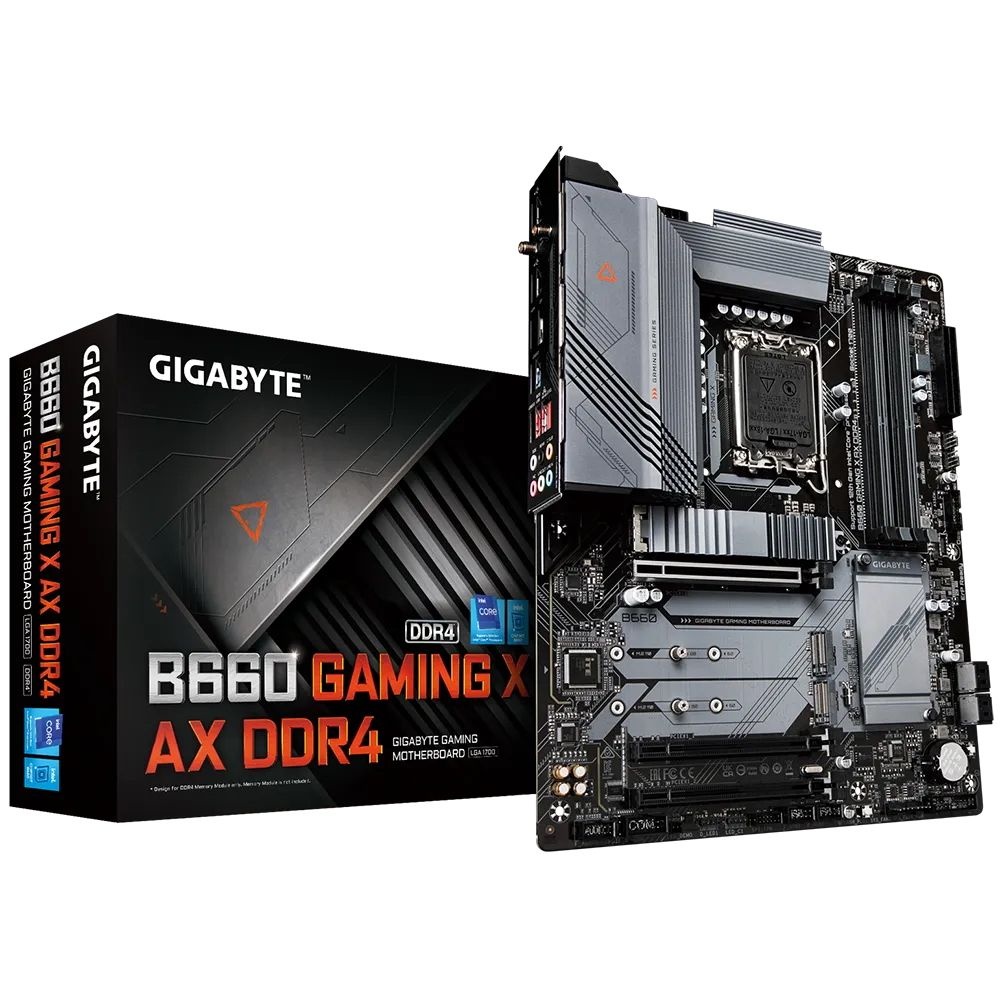 Материнская плата GIGABYTE B660 GAMING X AX DDR4, LGA1700, B660, 4*DDR4, HDMI+DP, 4 SATA 6 Гб/с+ RAI