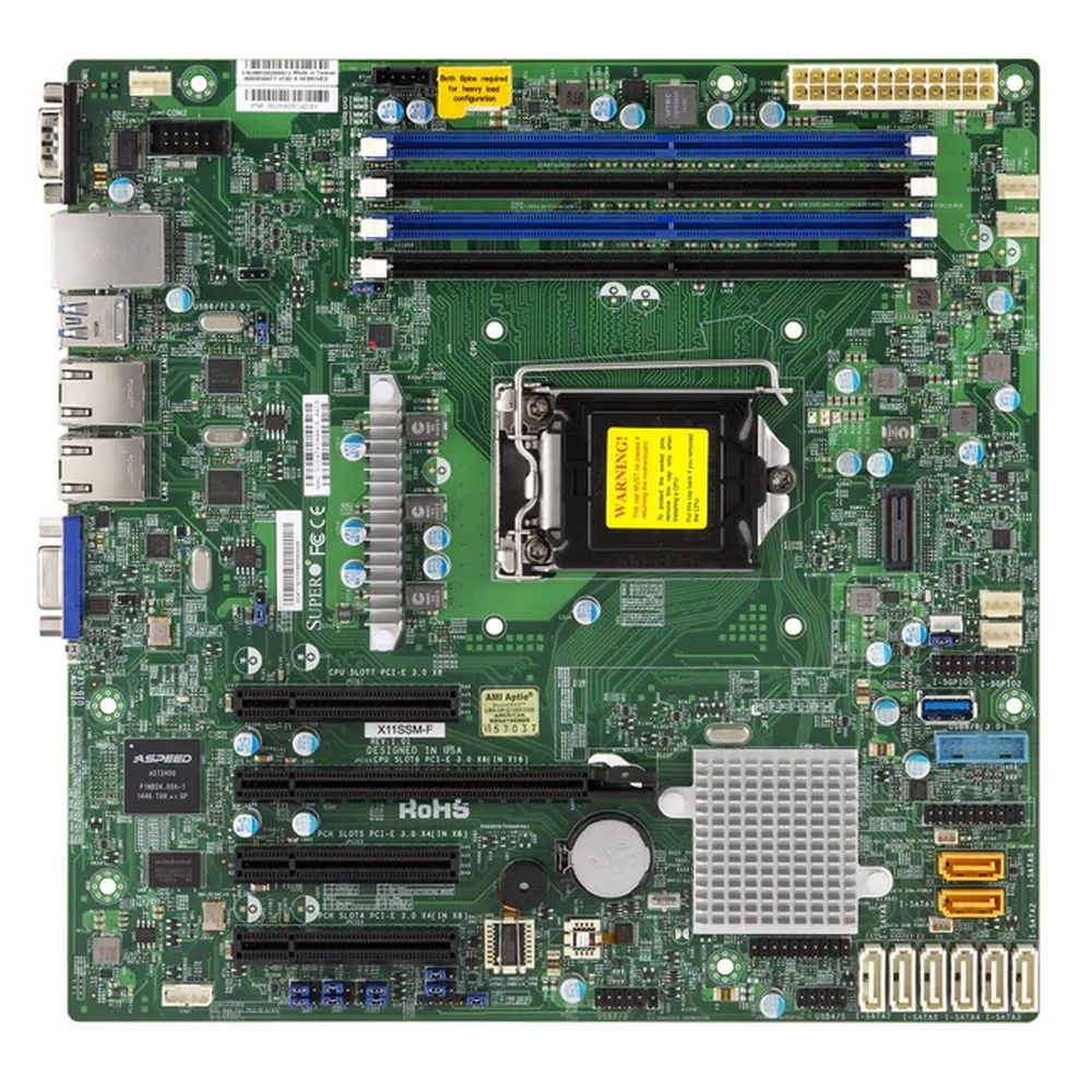 Материнская плата SuperMicro MBD-X11SSM-F-B, LGA 1151, Intel C236, 4xDDR4, 8xSATA, 1xPCI-E 3.0 x16,