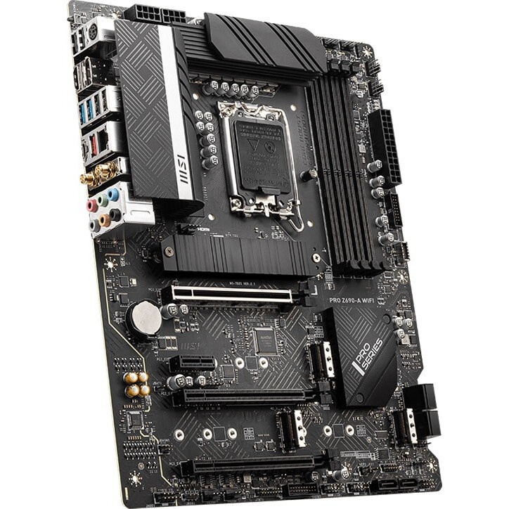 Материнская плата MSI PRO Z690-A WIFI, Z690, LGA1700, 4xDDR5, 3xPCI-Ex16, 1xPCI-Ex1, 4xM.2, 1xUSB3.2