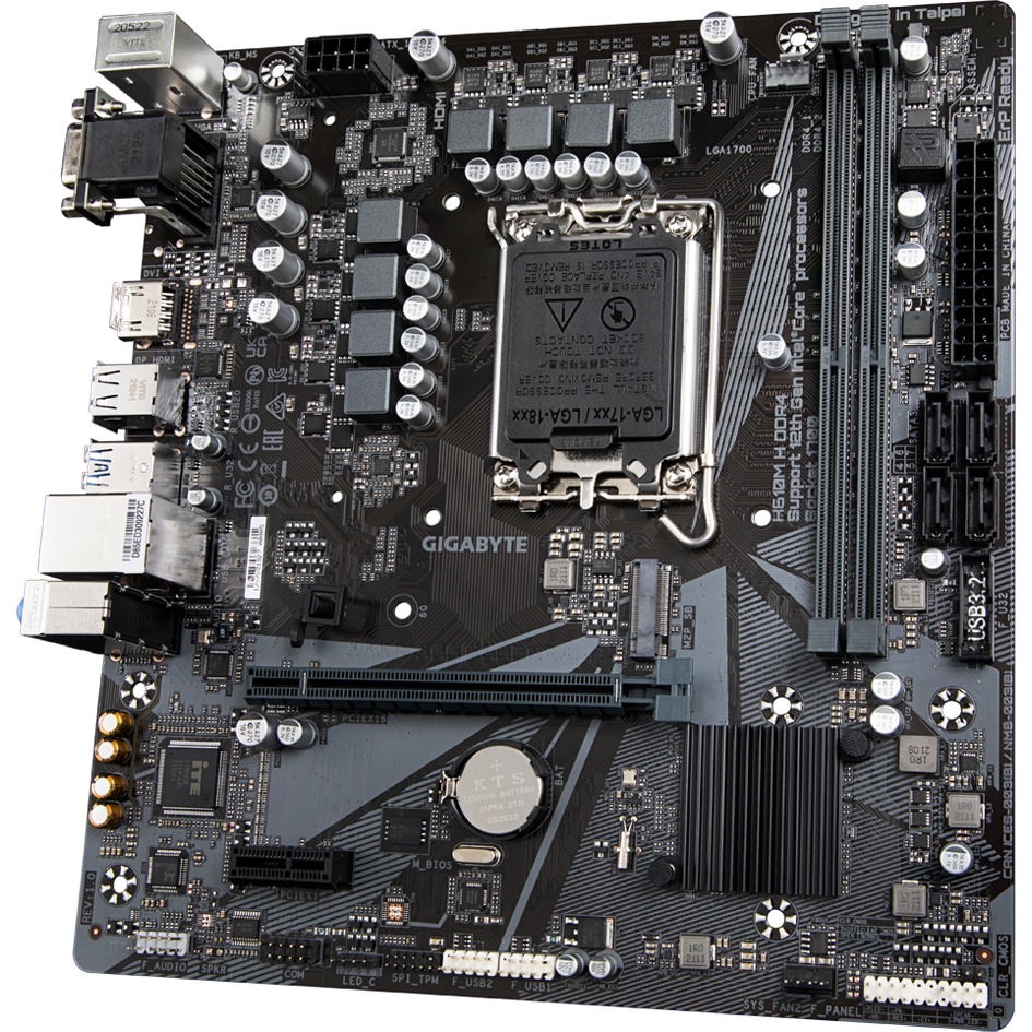 Материнская плата Gigabyte H610M H DDR4 Soc-1700 Intel H610 2xDDR4 mATX AC`97 8ch(7.1) GbLAN+VGA+HDM