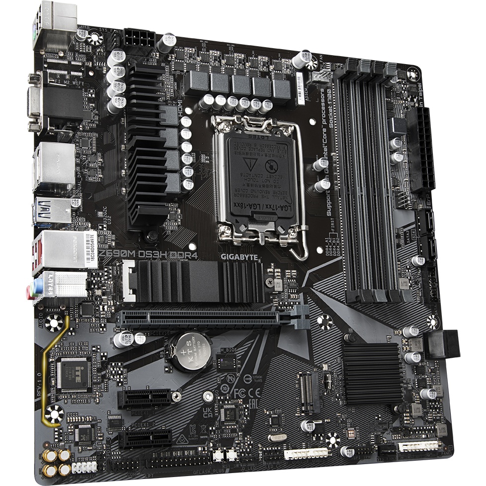Материнская плата Gigabyte OEM Z690M DS3H DDR4, Socket 1700, Intel®Z690, 4xDDR4-3200, D-SUB+HDMI+DP+
