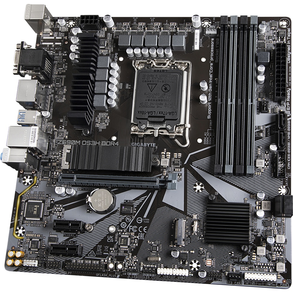 Материнская плата Gigabyte OEM Z690M DS3H DDR4, Socket 1700, Intel®Z690, 4xDDR4-3200, D-SUB+HDMI+DP+