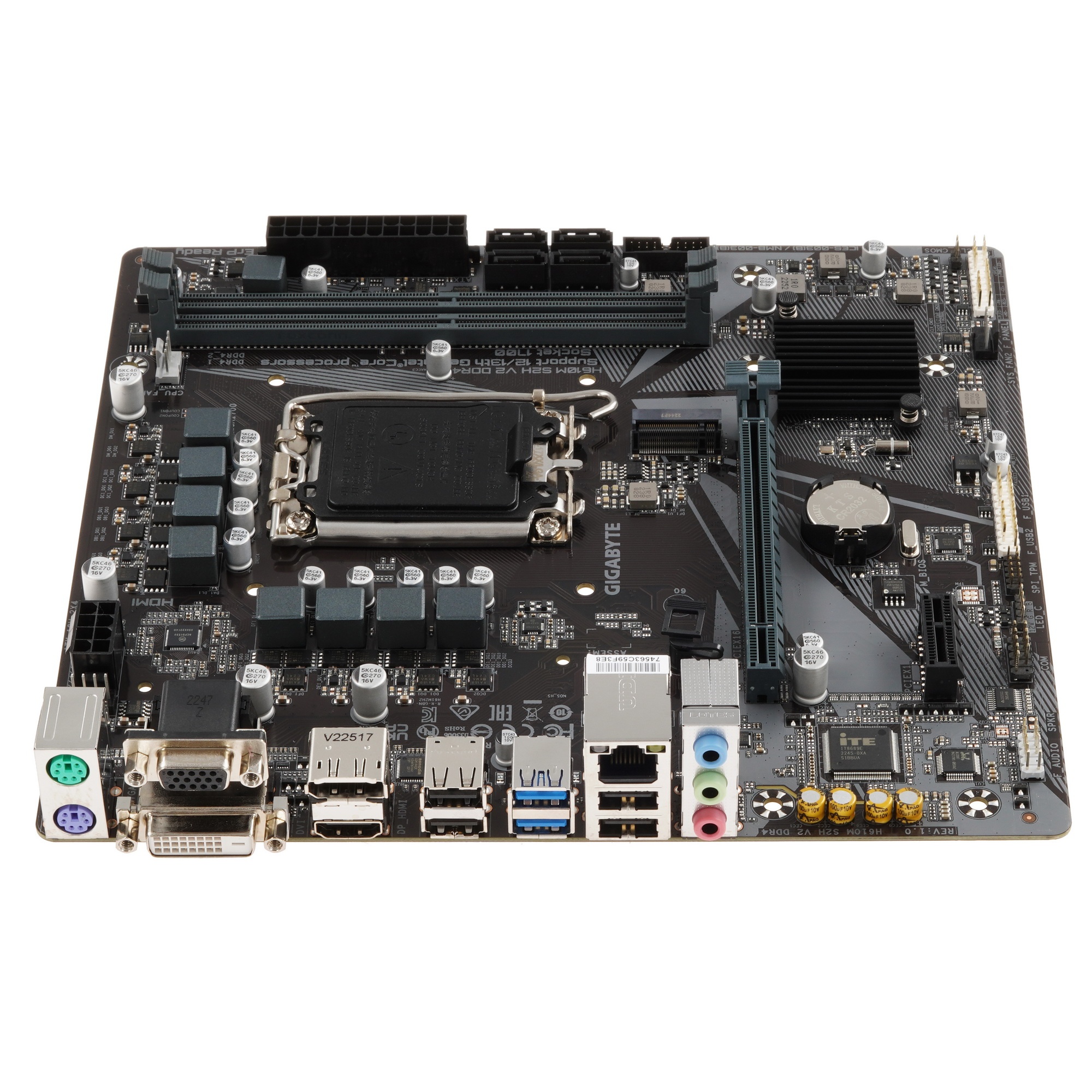 Материнская плата Gigabyte H610M S2H V2 DDR4 Soc-1700 Intel H610 2xDDR4 mATX AC`97 8ch(7.1) GbLAN+VG