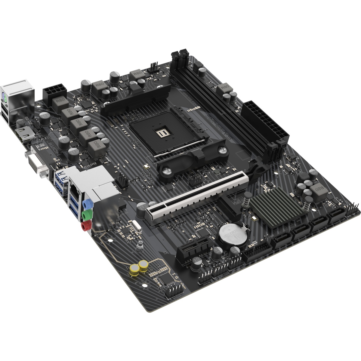 Материнская плата Sapphire A520M-E A520, AM4, 2*DDR4, 1*PCIEx16, 1*PCIEx1, 1*M.2, 6*USB3.2Gen1, 4*US