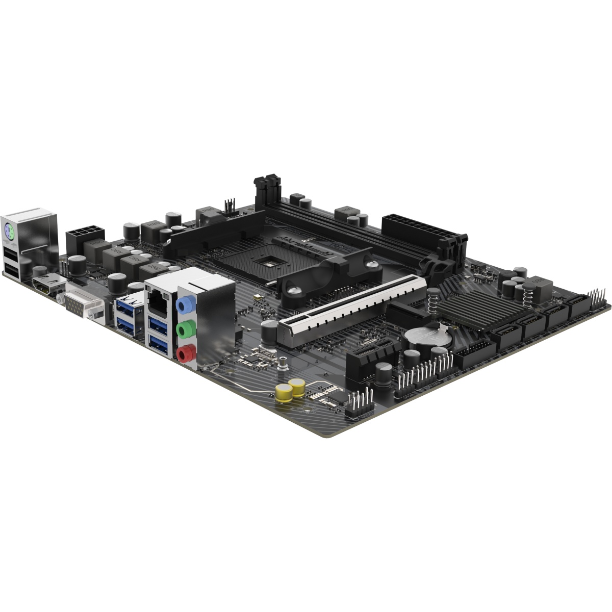 Материнская плата Sapphire A520M-E A520, AM4, 2*DDR4, 1*PCIEx16, 1*PCIEx1, 1*M.2, 6*USB3.2Gen1, 4*US