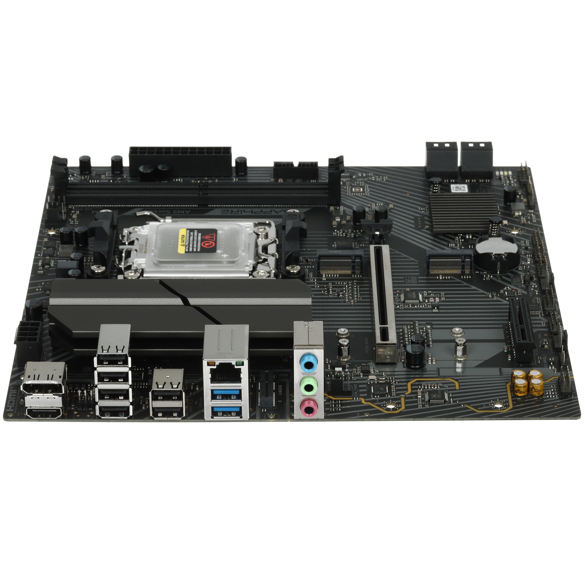 Материнская плата Sapphire B650M-E B650, AM5, 2*DDR5, 1*PCIEx16, 1*PCIEx4, 2*M.2, 4*USB3.2Gen1, 10*U