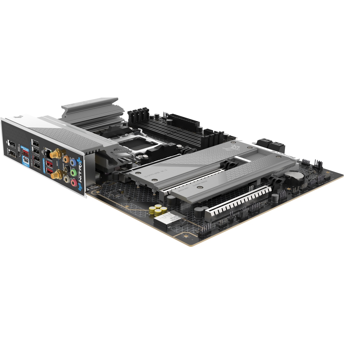 Материнская плата Sapphire B850A NITRO+ WIFI7 B850, AM5, 4*DDR5, 3*PCIEx16, 3*M.2, 2*TypeC, 3*USB3.2