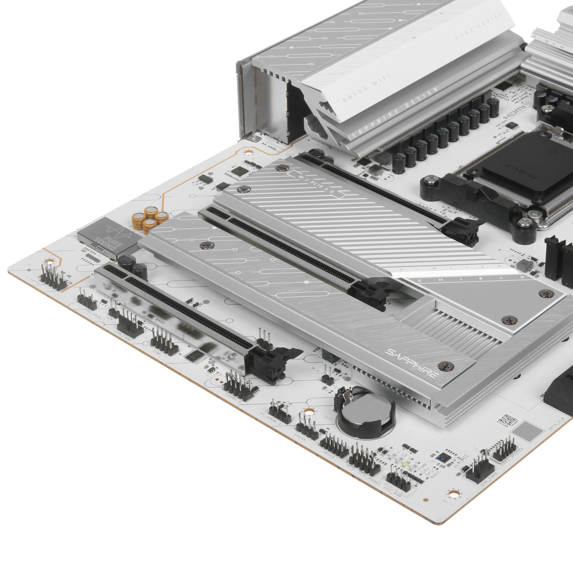 Материнская плата Sapphire B850A PURE WIFI7 B850, AM5, 4*DDR5, 3*PCIEx16, 3*M.2, 2*TypeC, 3*USB3.2Ge