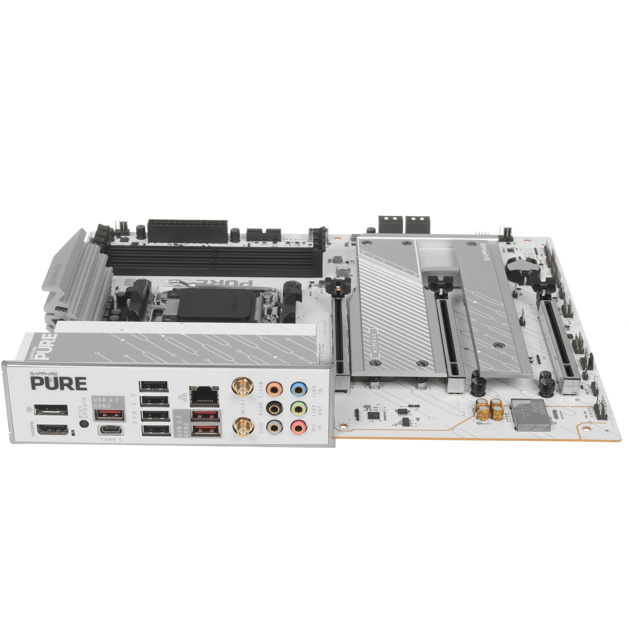 Материнская плата Sapphire B850A PURE WIFI7 B850, AM5, 4*DDR5, 3*PCIEx16, 3*M.2, 2*TypeC, 3*USB3.2Ge