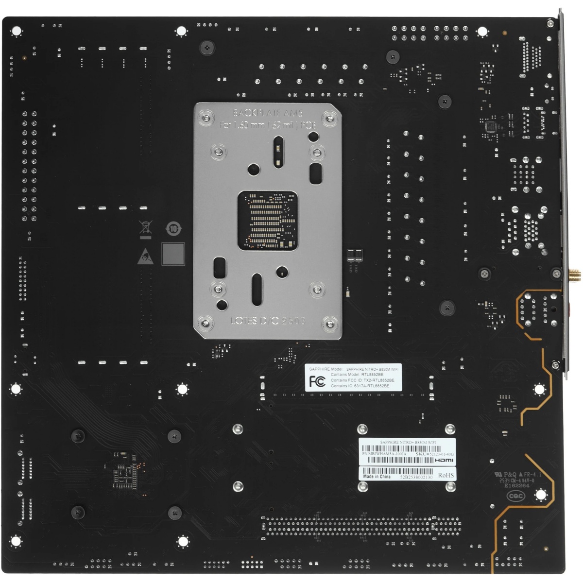Материнская плата Sapphire B850M NITRO+ WIFI B850, AM5, 4*DDR5, 2*PCIEx16, 2*M.2, 2*TypeC, 3*USB3.2G