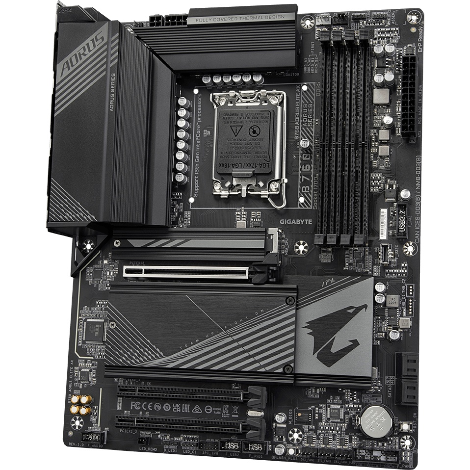Материнская плата Gigabyte B760 AORUS ELITE AX Soc-1700 Intel B760 4xDDR5 ATX AC`97 8ch(7.1) 2.5Gg R