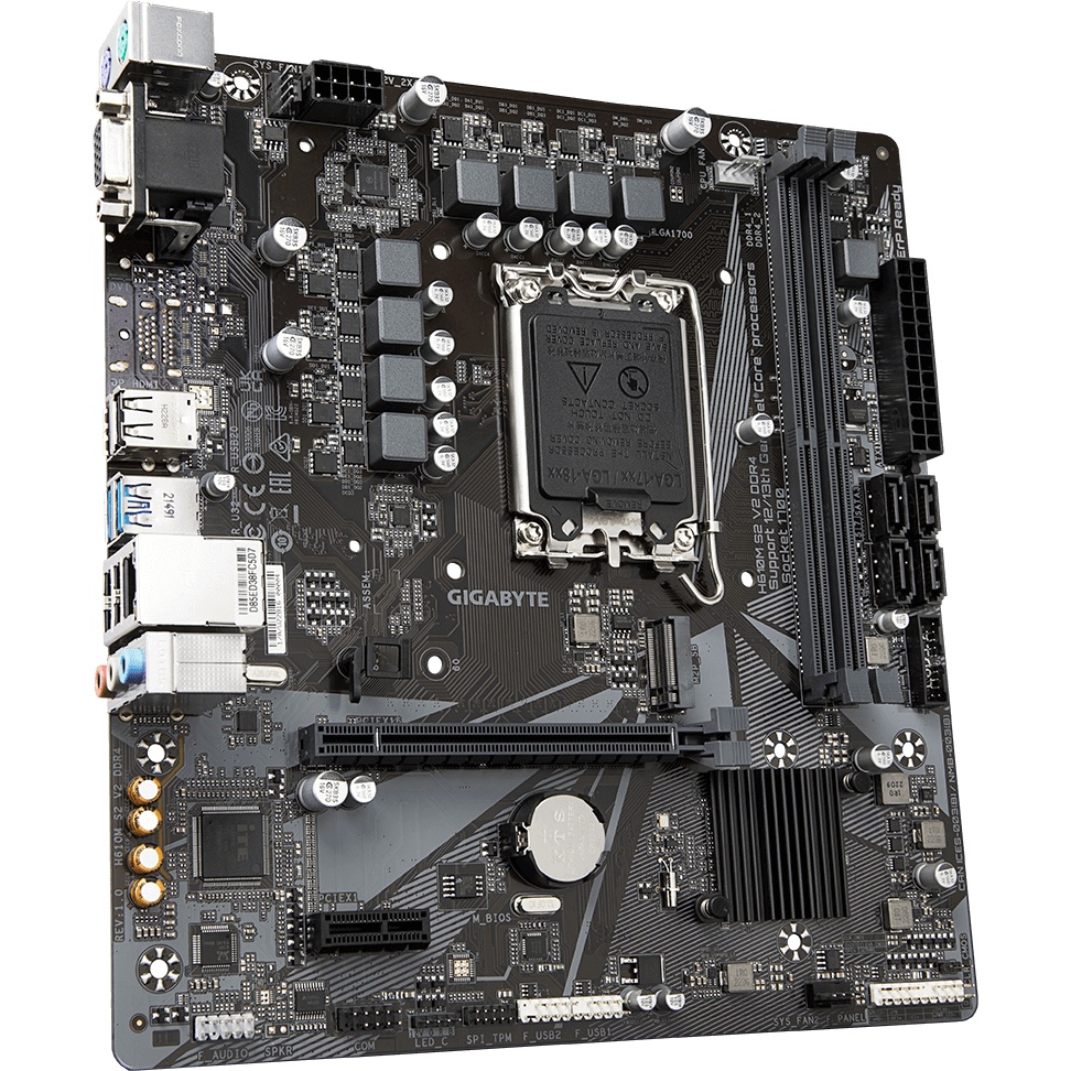 Материнская плата Gigabyte H610M S2 V2 DDR4, Socket 1700
