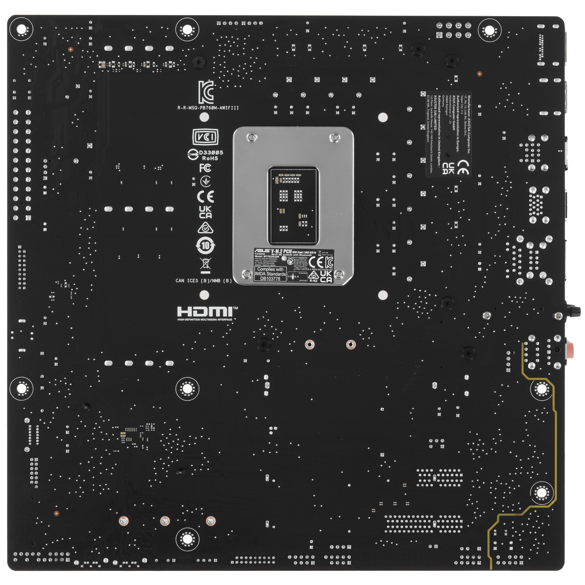 Материнская плата Asus PRIME B760M-A WIFI II Soc-1700 Intel B760 4xDDR5 mATX AC`97 8ch(7.1) 2.5Gg RA
