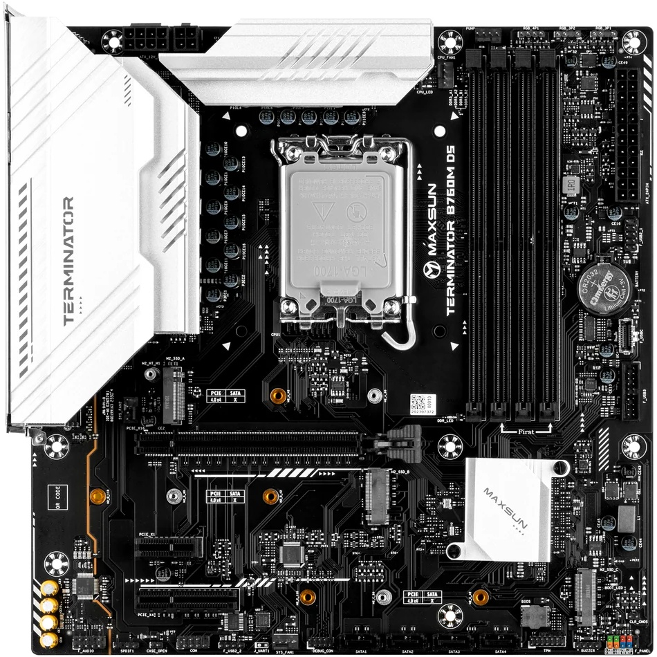 Материнская плата MAXSUN MS-Terminator B760M D5 V2, LGA1700, B760, 2*DDR5, 3*SATA3, 3*M.2, 2*USB 3.2