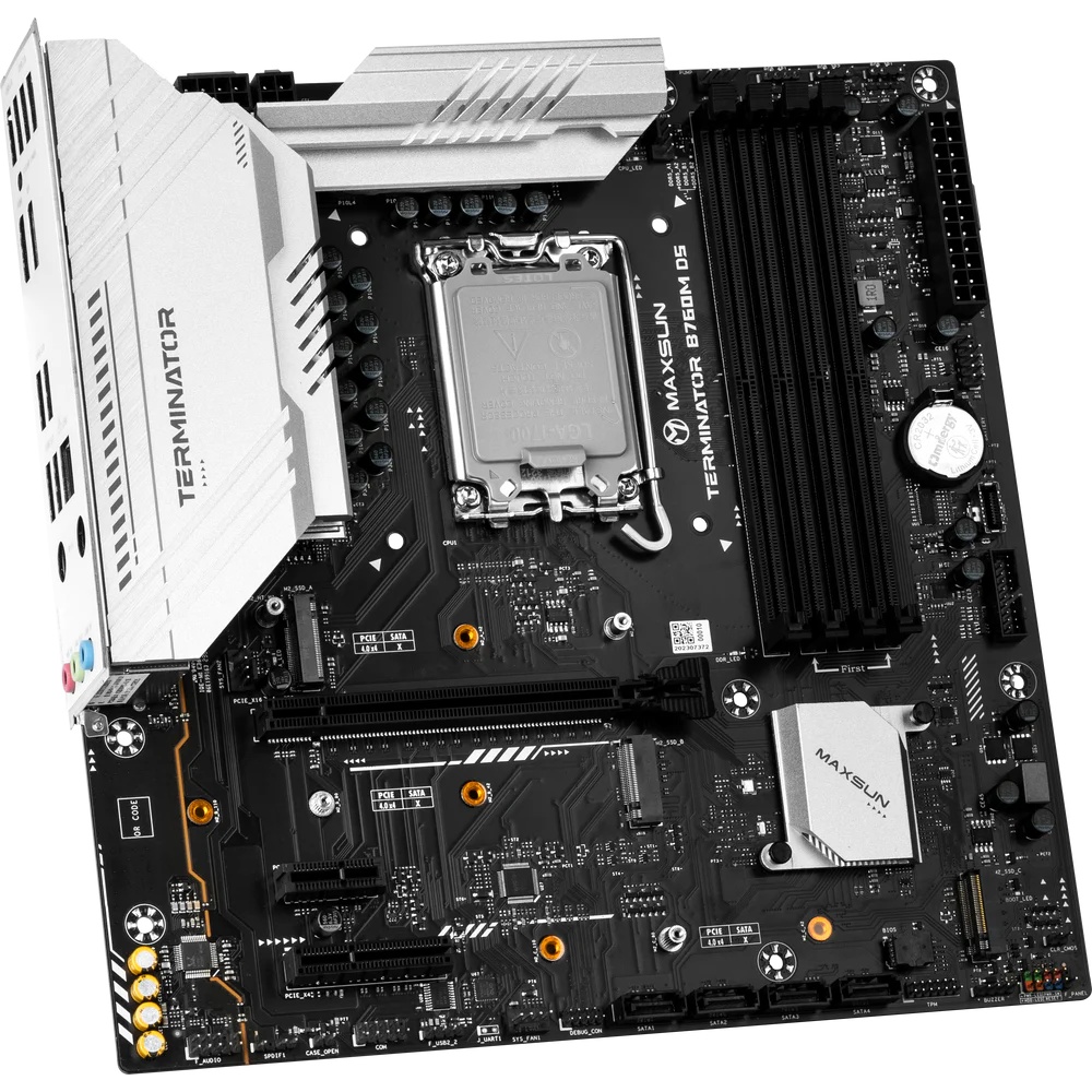 Материнская плата MAXSUN MS-Terminator B760M D5 V2, LGA1700, B760, 2*DDR5, 3*SATA3, 3*M.2, 2*USB 3.2