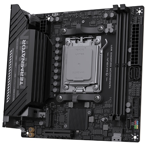 Материнская плата MAXSUN MS-Terminator B850BKB WIFI, AM5, B850, 4*DDR5, 2*SATA 3.0, 2*M.2,  USB 2.0,