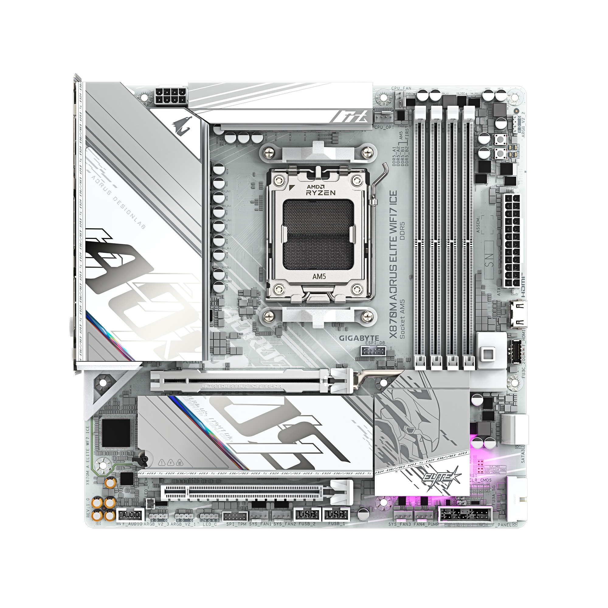 Материнская плата Gigabyte X870M A ELITE WF7 ICE