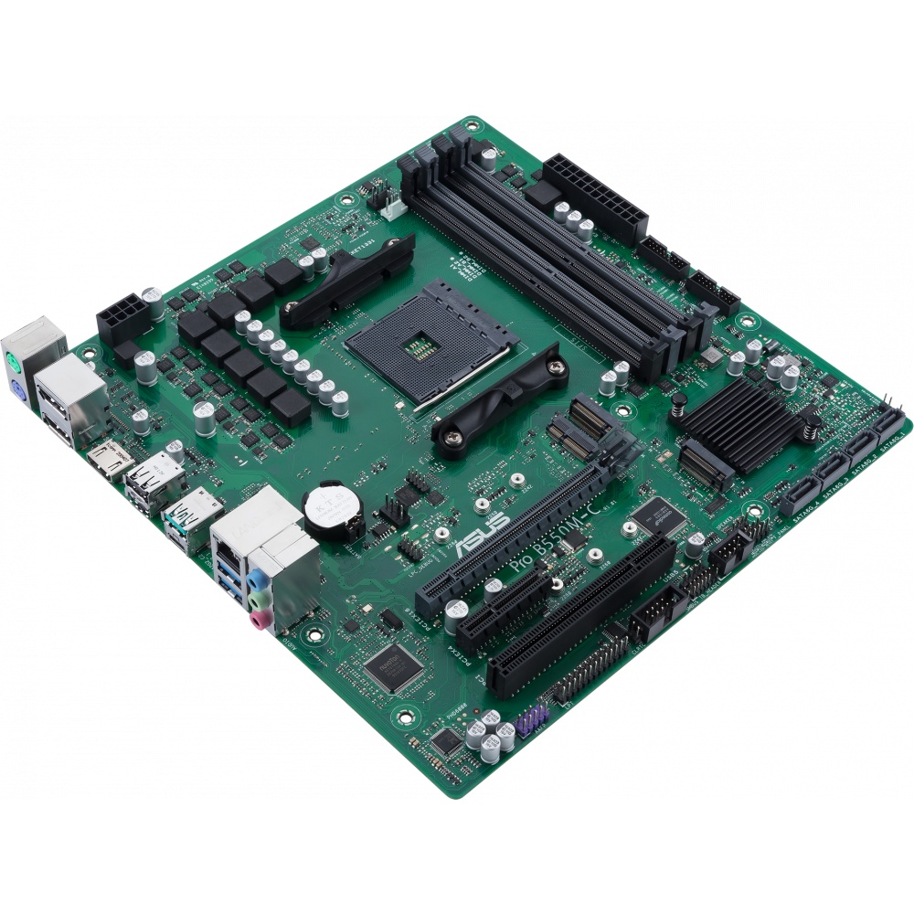 Материнская плата ASUS PRO B550M-C/CSM, Socket AM4, B550, 2*DDR4,2*DP+HDMI, SATA3 + RAID, Audio, Gb