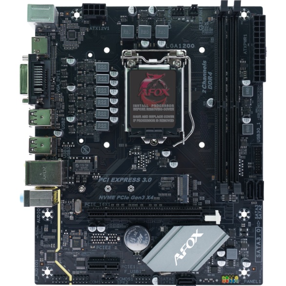 Материнская плата AFOX IH410D4-MA-V2 (LGA1200/H510/2xDDR4/HDMI/VGA/mATX)(IH410D4-MA-V2) AFOX
