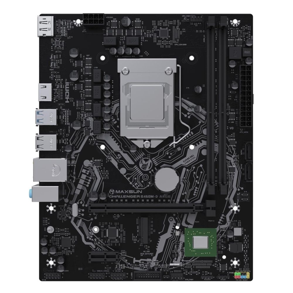 Материнская плата Maxsun MS-Challenger B460M-D ARGB B460, LGA1200, 2*DDR4, 1*PCIEx16, 1*PCIEx1, 1*M.