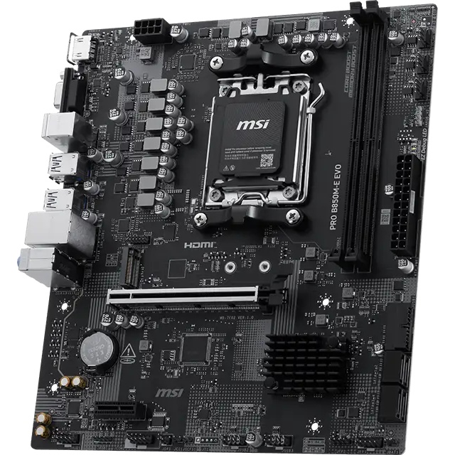 Материнская плата MSI PRO B850M-E EVO B850, AM5, 2*DDR5, 1*PCIEx16, 1*PCIEx1, 1*M.2, 6*USB3.2Gen1, 6