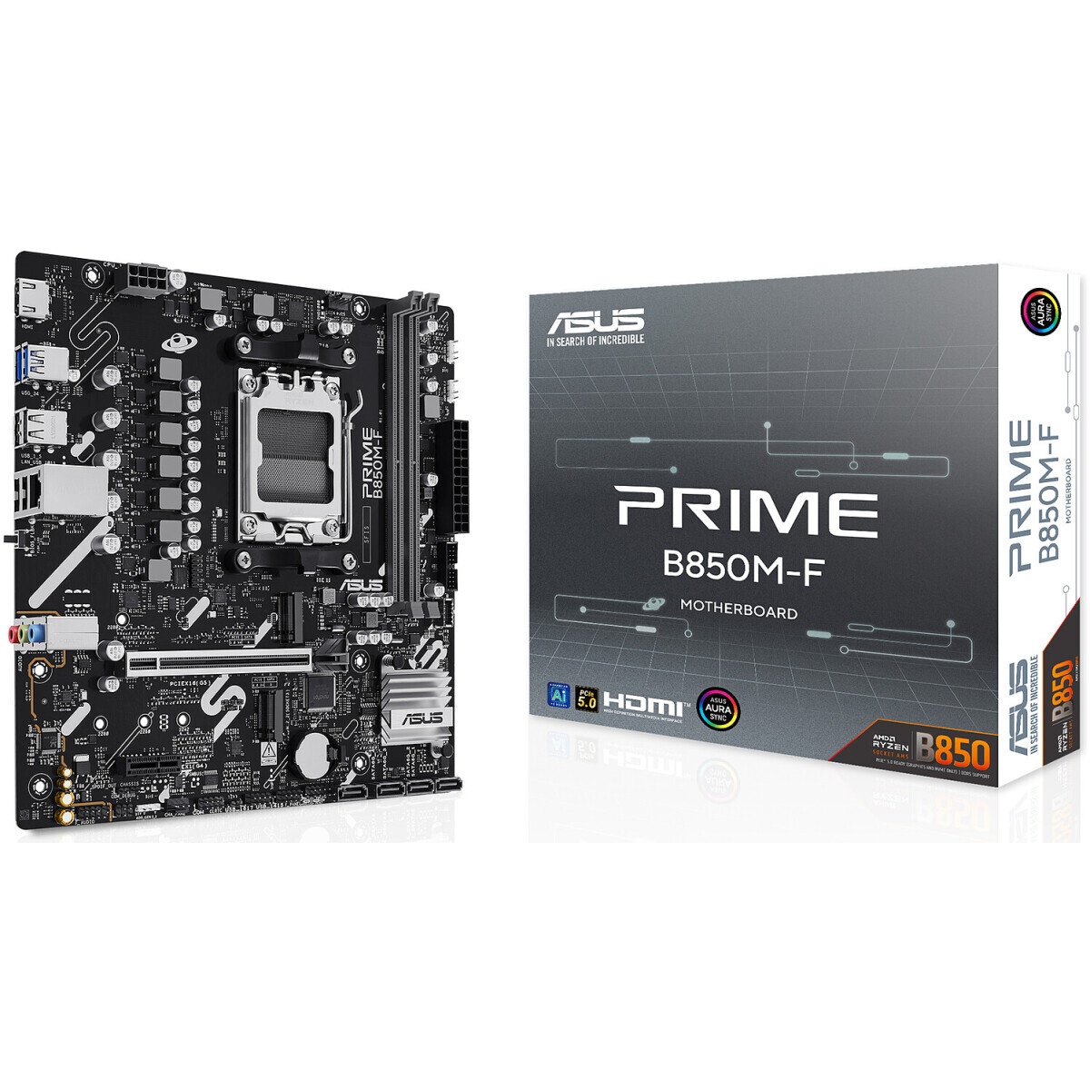 Материнская плата Asus PRIME B850M-F Socket AM5 AMD B850 2xDDR5 mATX AC`97 8ch(7.1) GbLAN RAID+VGA+H